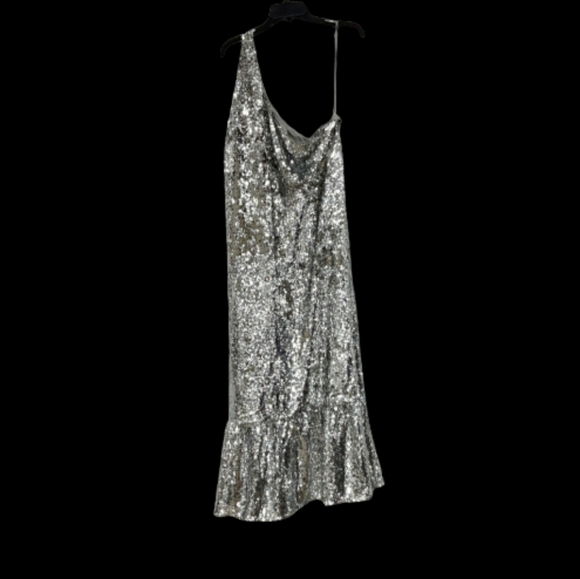 NWT MAEVE Anthropologie One-shoulder Sequin Dress - Picture 5 of 9